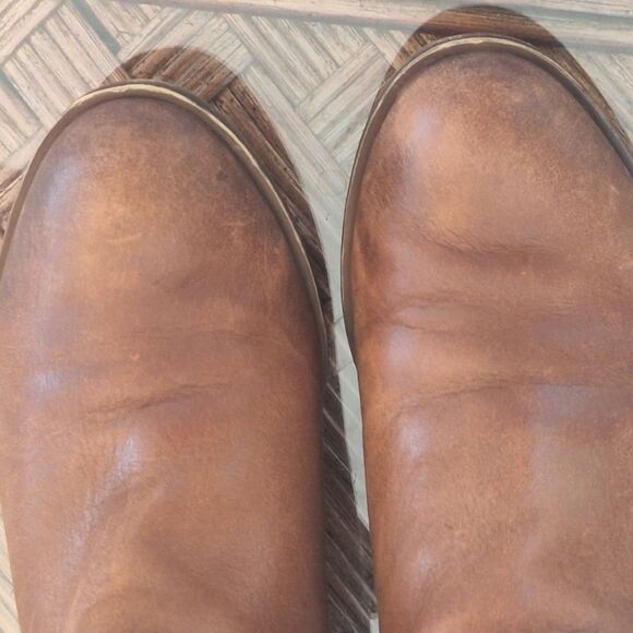 LUCKY BRAND BASEL BOOTIES 7.5 Burnished Brown Leather - Picture 9 of 14